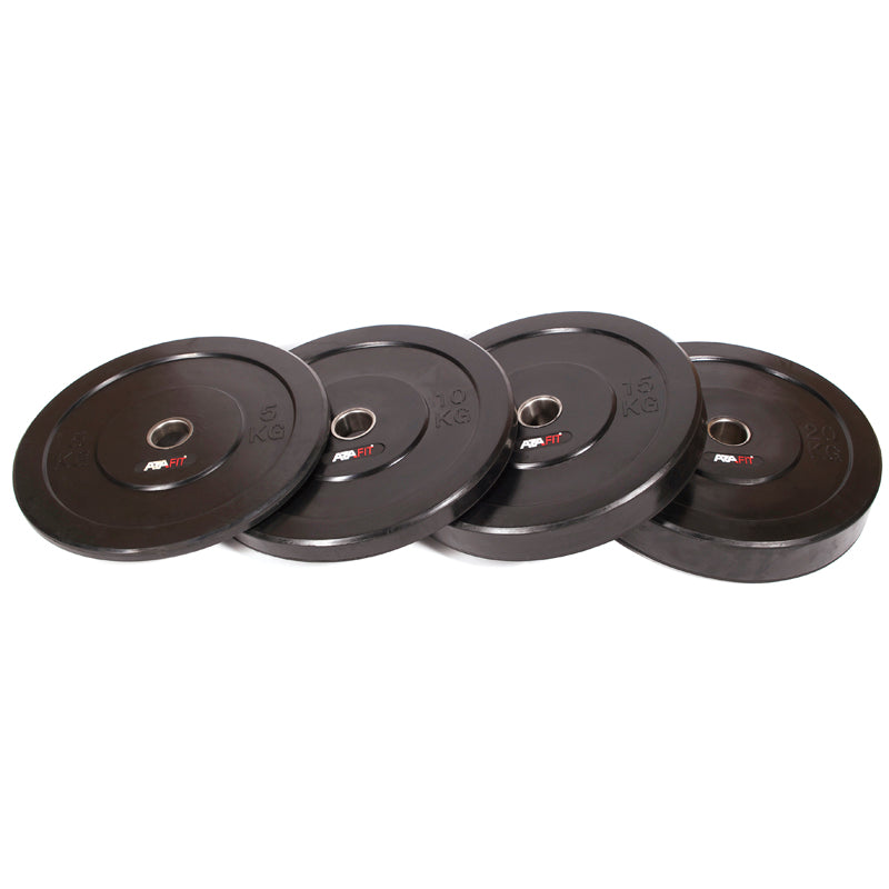 RUBBER COATED BUMPER PLATES - 10 KG (PAIR) - BLACK